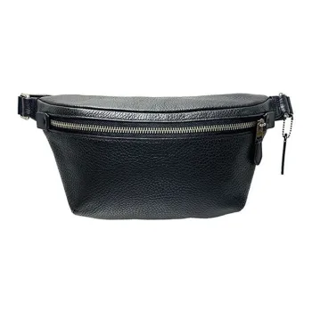COACH Grade Pebbled Leather Cowhide Crossbody Bag Sling Bag Fanny Pack Regular Men's Black