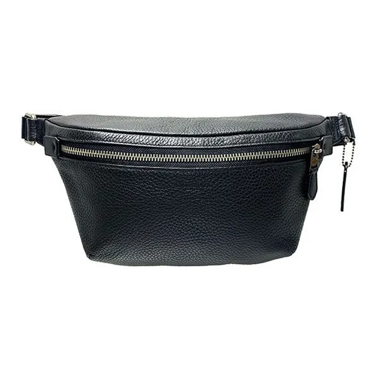 COACH Grade Pebbled Leather Cowhide Crossbody Bag Sling Bag Fanny Pack Regular Men's Black-0