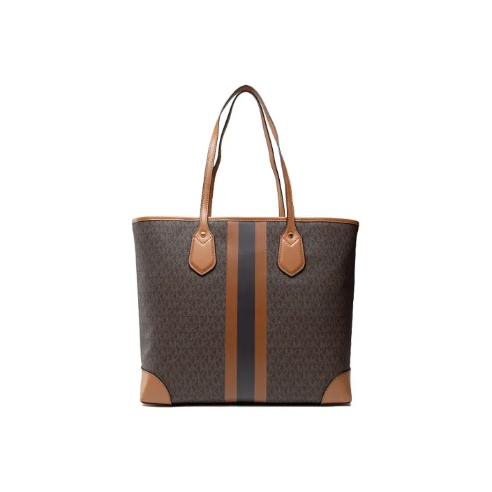 MICHAEL KORS Eva Artificial Leather Mother And Child Tote Bag Shopping Bag Handbag Shoulder Bag Women's Acorn Brown-4