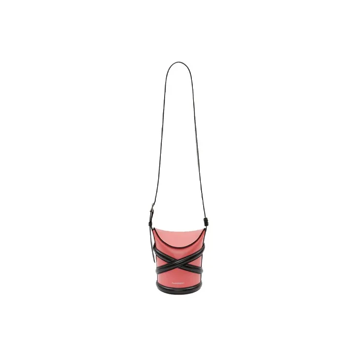 Alexander McQueen The Curve Bucket Bag Coral-4