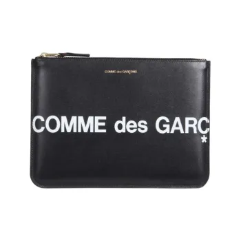 CDG Cow Leather Wallet Unisex Black