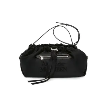 Alexander McQueen Bundle Nylon Drawstring Bag Shoulder Bag Crossbody Bag Handbag Women's Black