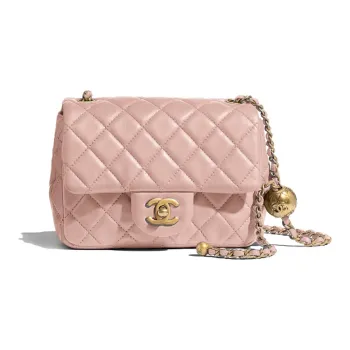 CHANEL Sheepskin Chain Bag, Crossbody Bag Women's Dried Rose Color 21B Fall Winter Color