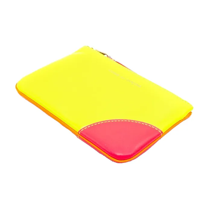 CDG Leather Wallet Women's Yellow & Orange-2