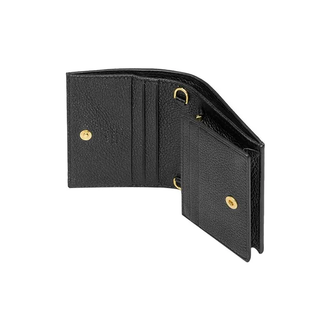GUCCI Zumi Grain Leather Handbag Chain Wallet Card Holder Women's Black-3