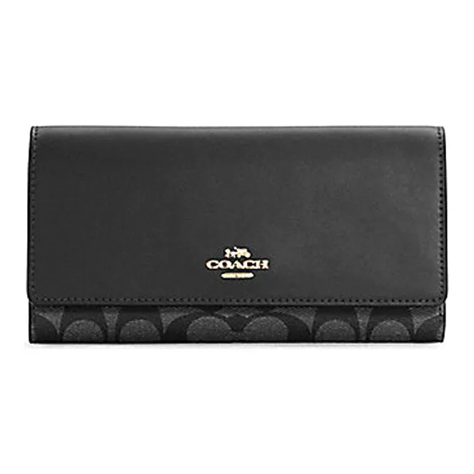 COACH Trifold Wallet Wallet Women's Black-0