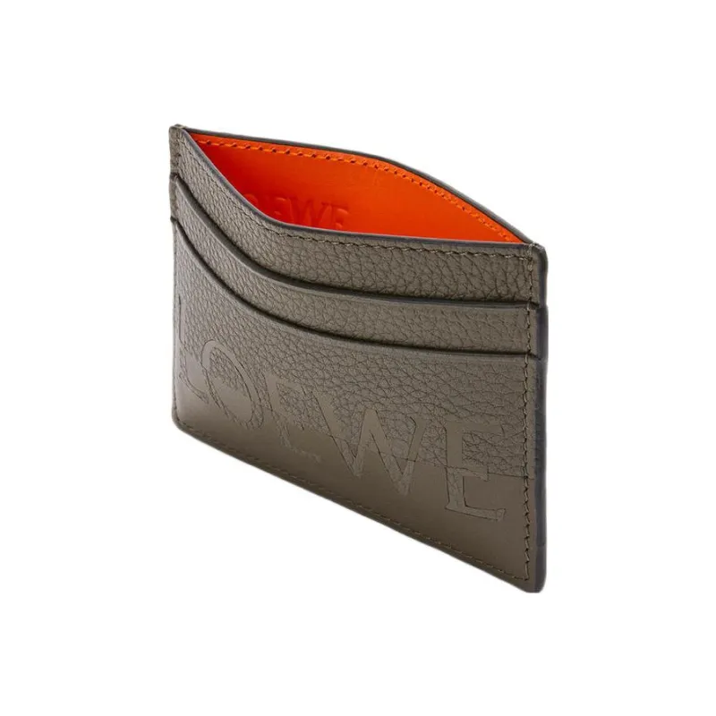 LOEWE Calfskin Card Holder Men's Green-3