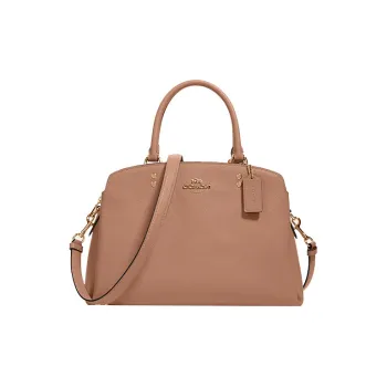 COACH Lillie Leather Handbag Shoulder Bag Crossbody Bag Large Size Women's Cinnamon