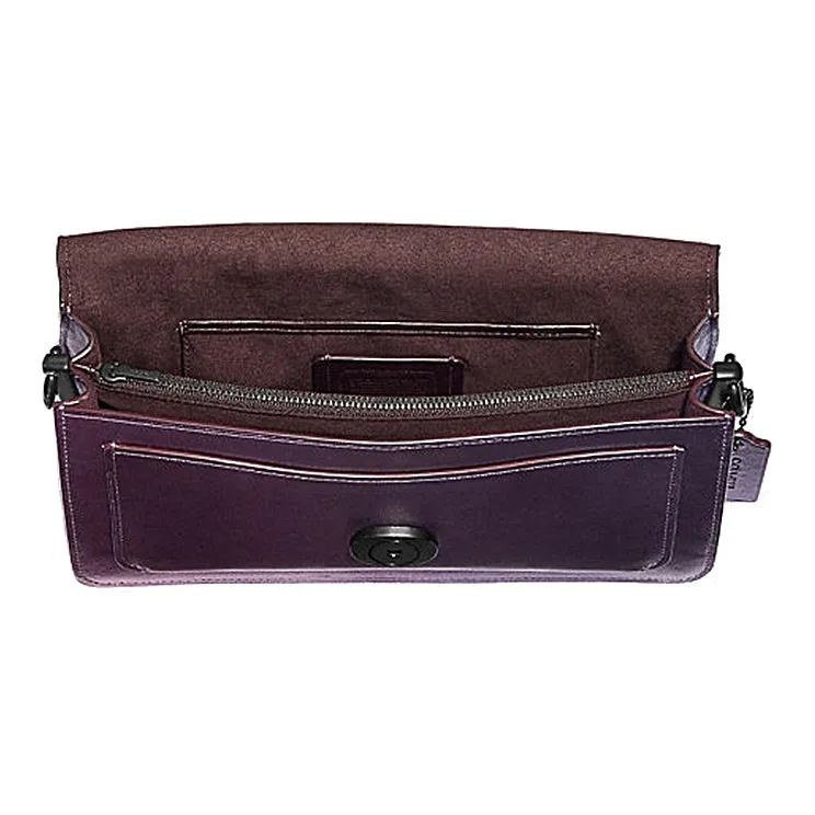 COACH Tabby Metal Leather Portable Crossbody Bag Shoulder Bag Women's Gradient Purple-3
