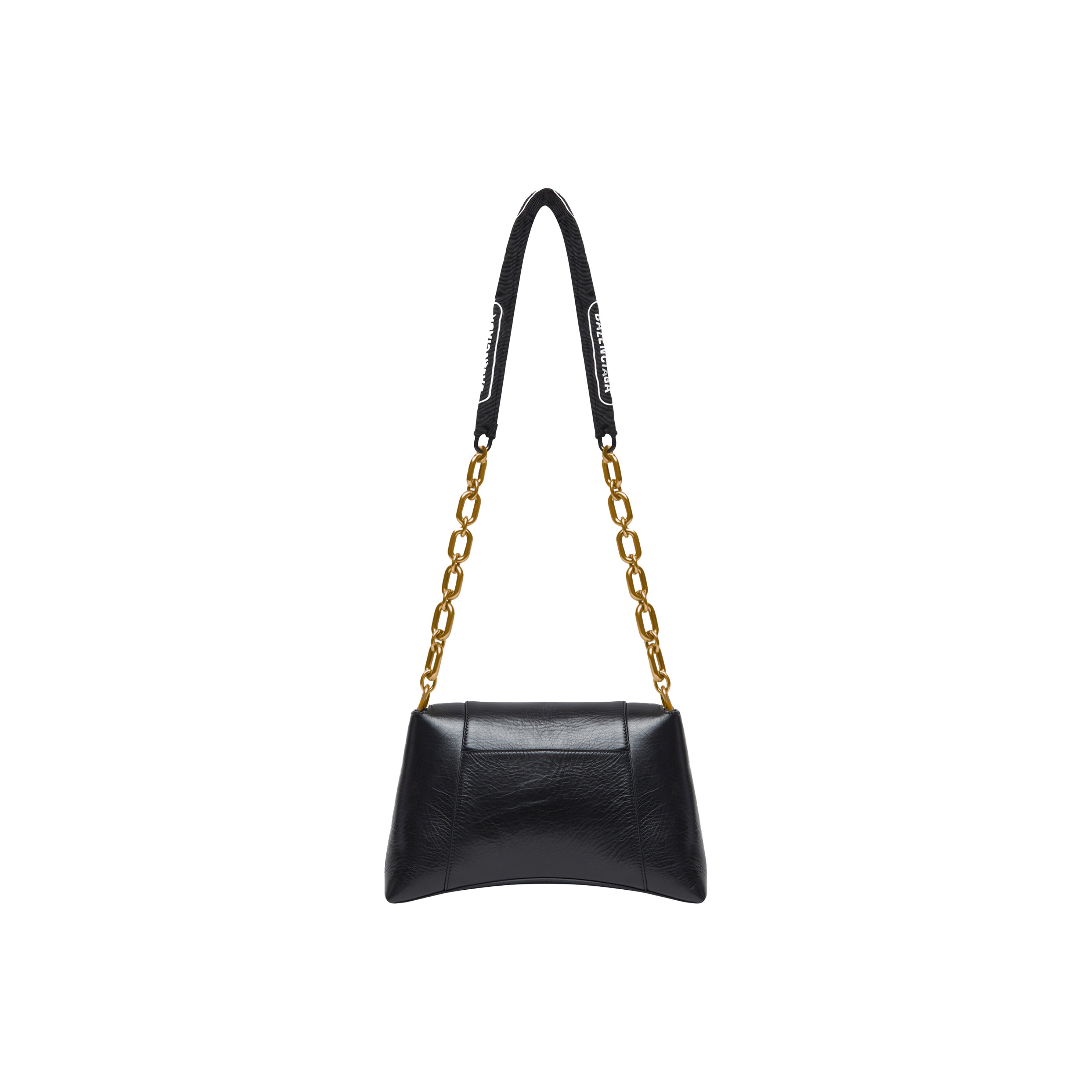 Balenciaga Downtown Shoulder Bag With Chain Small Black - POIZON
