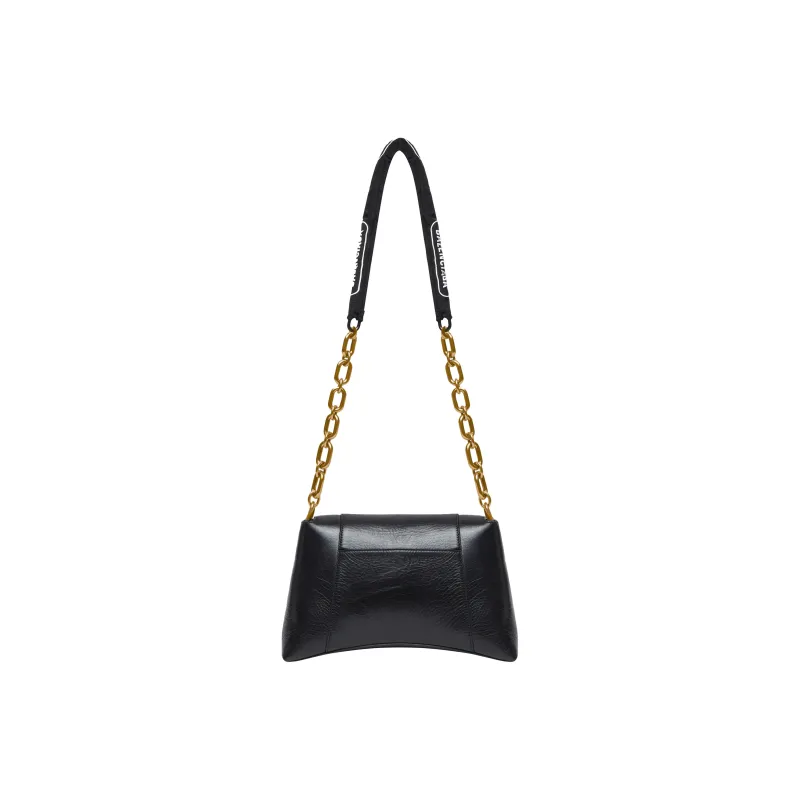 Balenciaga Downtown Shoulder Bag With Chain Small Black-3