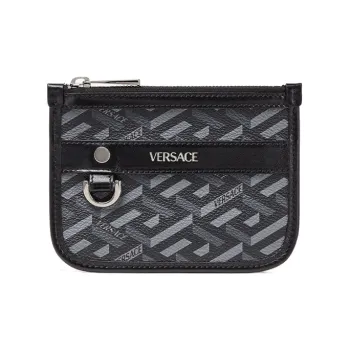 FANSIZHE VERSACE Cow Leather Clutch Unisex Black