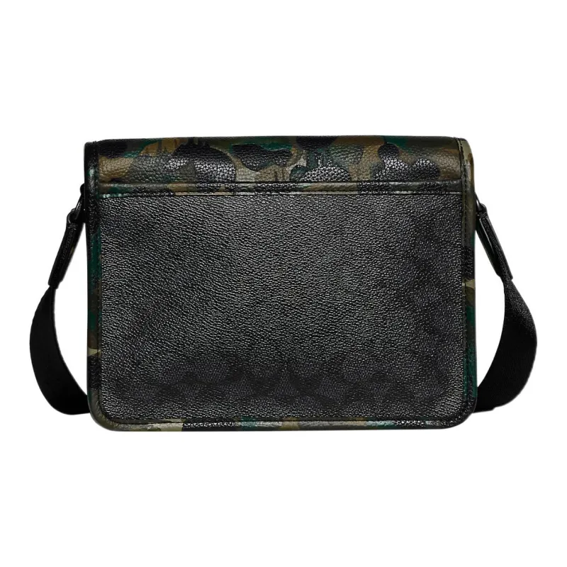 COACH League Canvas With Leather Storage Bag, Messenger Bag, Shoulder Bag, Crossbody Bag Small Size Men's Black-3