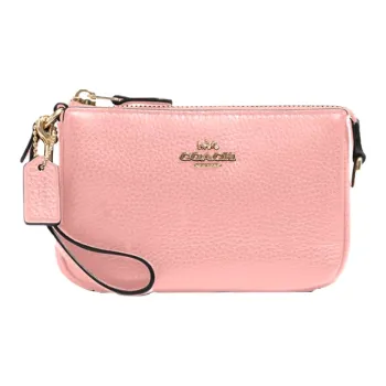 COACH Nolita Leather Mahjong Bag Shoulder Bag Clutch Wrist Bag Handbag Mini Women's Cherry Blossom Pink