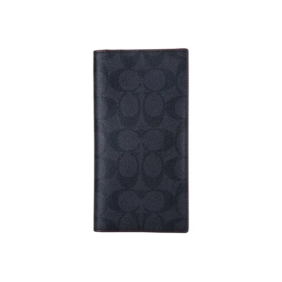 COACH PVC Polyvinyl Chloride Wallet Men's Charcoal Black-0