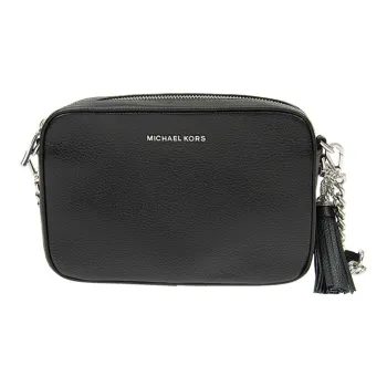MICHAEL KORS Ginny Leather Camera Bag Shoulder Bag Crossbody Bag Medium Size Women's Black