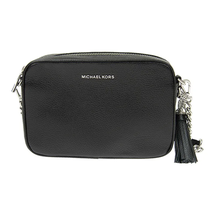 MICHAEL KORS Ginny Leather Camera Bag Shoulder Bag Crossbody Bag Medium Size Women's Black-0