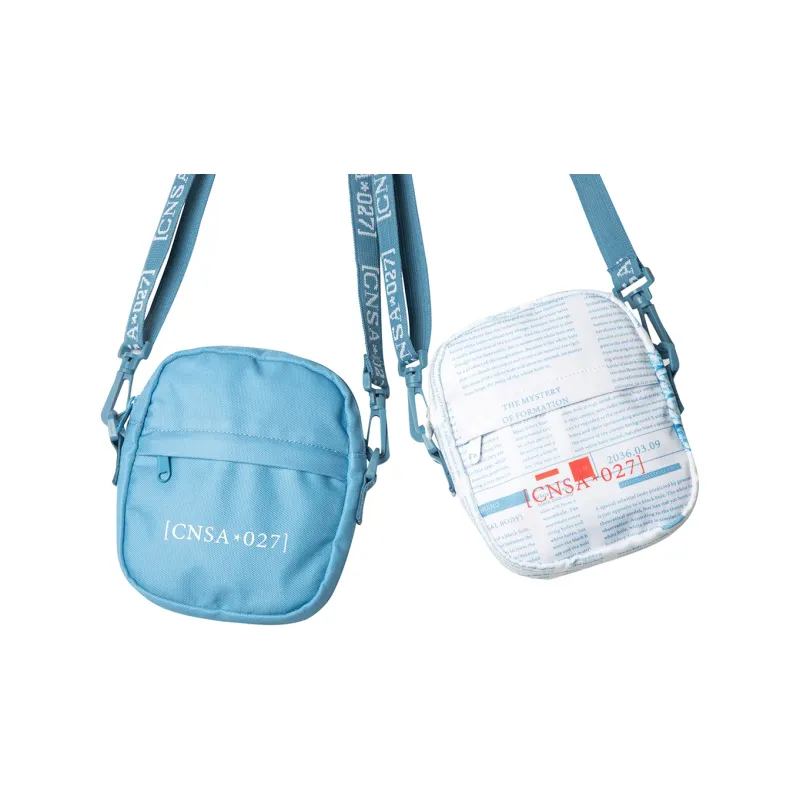 FEAROM Polyester Portable Crossbody Bag, Shoulder Bag Regular Unisex White/Blue-3