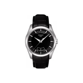 TISSOT Kutu Collection Automatic Mechanical Movement Men's Watches Watch 39mm Black Dial Leather Strap