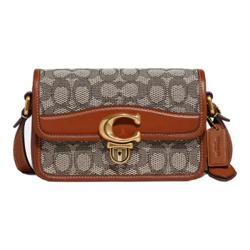 COACH Studio Leather Crossbody Bag, Shoulder Bag Women's Monogram Multicolor