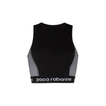 Rabanne Logo stamped Seamless Sports Bra