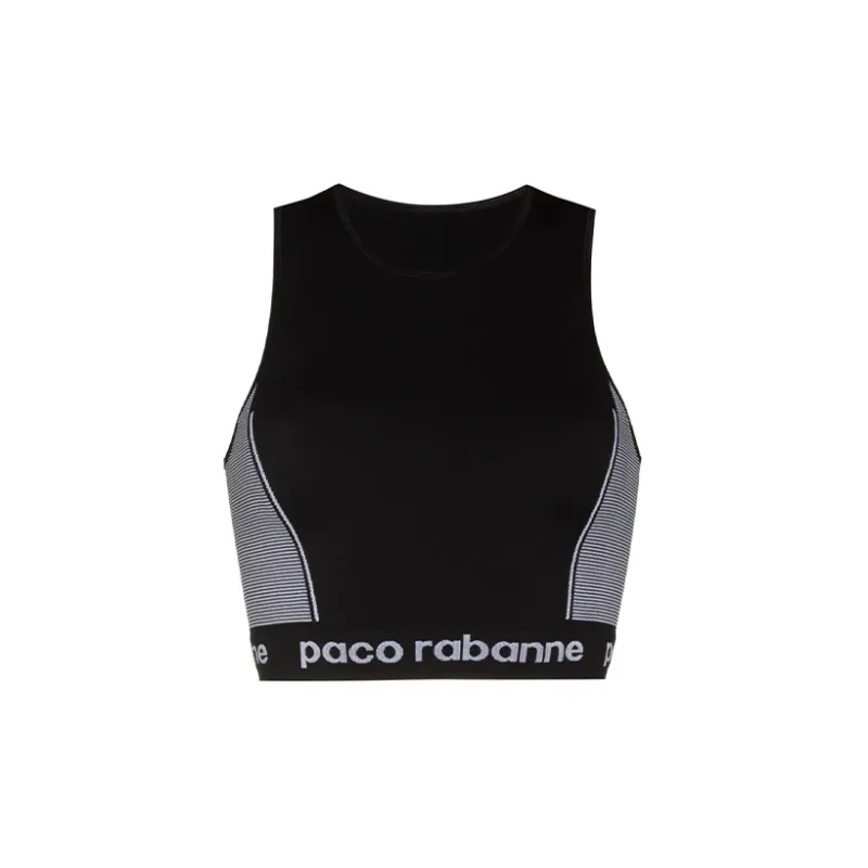Rabanne Logo stamped Seamless Sports Bra-0