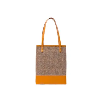 Julychagall Handbags Yellow Brown/Tweed Color