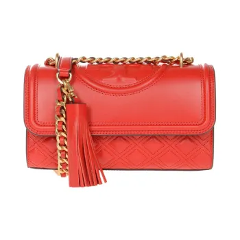 TORY BURCH Fleming Sheepskin Crossbody Bags Shoulder Bags Small Size Women's Red