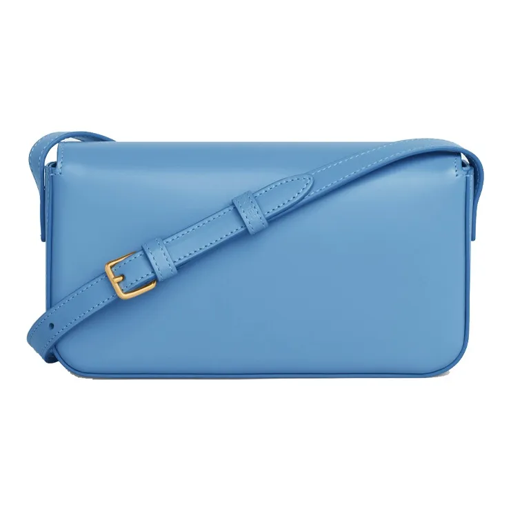 CELINE Triomphe Cow Leather Shoulder Bag Handbags Shoulder Bag Crossbody Bag Women's Sky Blue-2