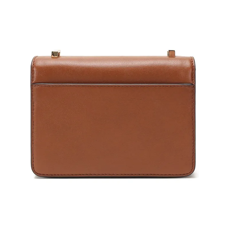 MICHAEL KORS Solid Color Leather Crossbody Bag Mini Women's Leather Brown-3