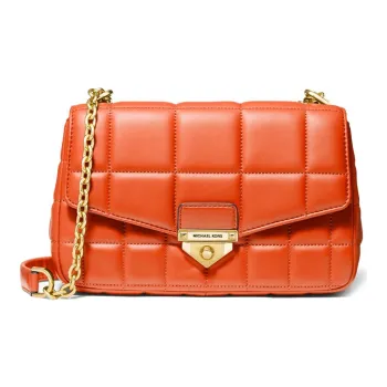 MICHAEL KORS Soho Sheepskin Crossbody Bag, Shoulder Bag Women's Orange