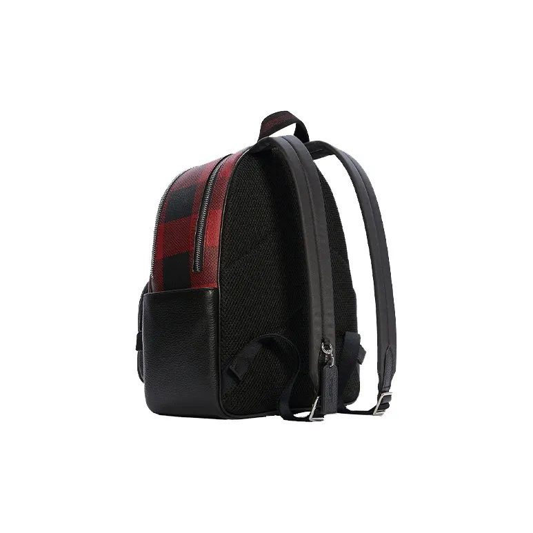 COACH Court Canvas Backpack Regular Women's Black Red-1