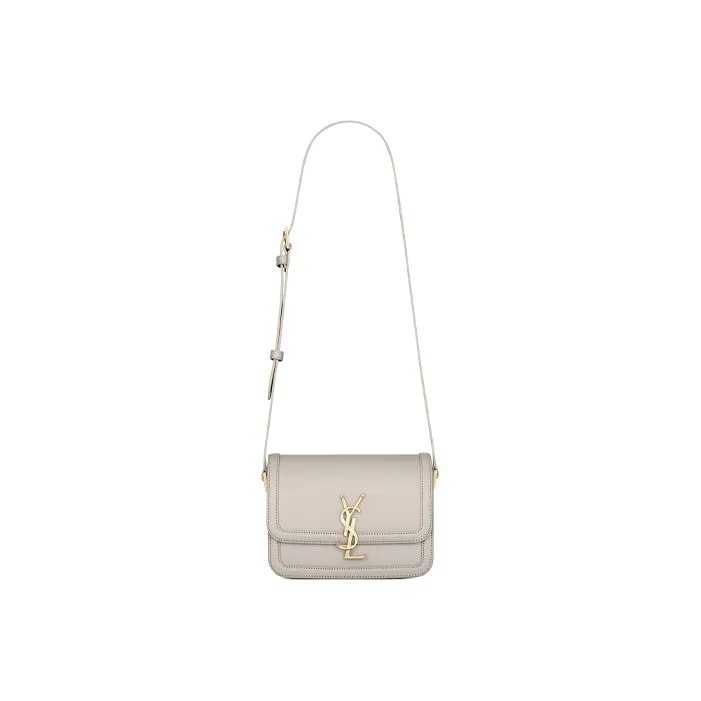 SAINT LAURENT SOLFERINO Cow Leather Tofu Bag Crossbody Bag Shoulder Bag Women's White-1