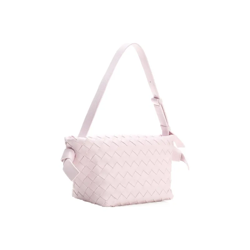 Bottega Veneta TIE Sheepskin Crossbody Bag, Shoulder Bag Women's Pink-1
