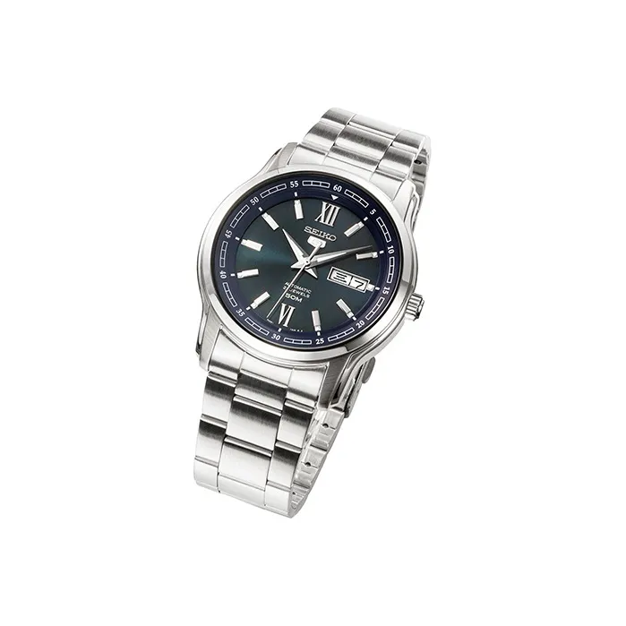 SEIKO Mechanical Movement Stainless Steel Strap Watch Men's Watches Blue Dial SNKP17K1-1