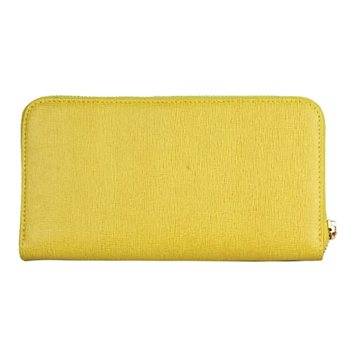 FENDI Leather Wallet Women's Yellow-3