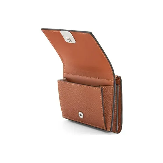 LOEWE Anagram Pebbled Cow Leather Wallet Women's Brown-2