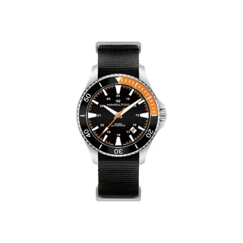 HAMILTON Automatic Mechanical Movement Men's Watches Watch 40mm Black Dial Stainless Steel Watch Case Nylon Strap