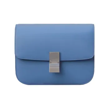 CELINE Classic Bo Cow Leather Tofu Bag Block Shoulder Bag Crossbody Bag Medium Size Women's Klein Blue