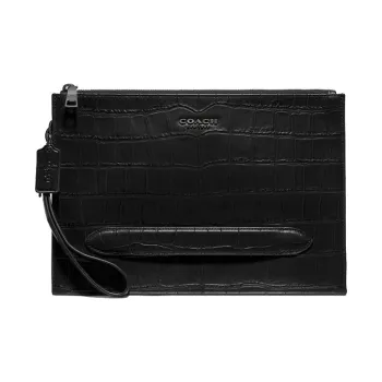 COACH Leather Document Bag, Laptop Bag, Briefcase, Clutch Tubas Men's Black