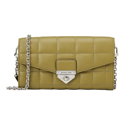 MICHAEL KORS MICHAEL KORS Luggage Collection Sheepskin Crossbody Bag Large Size Women's Olive Green