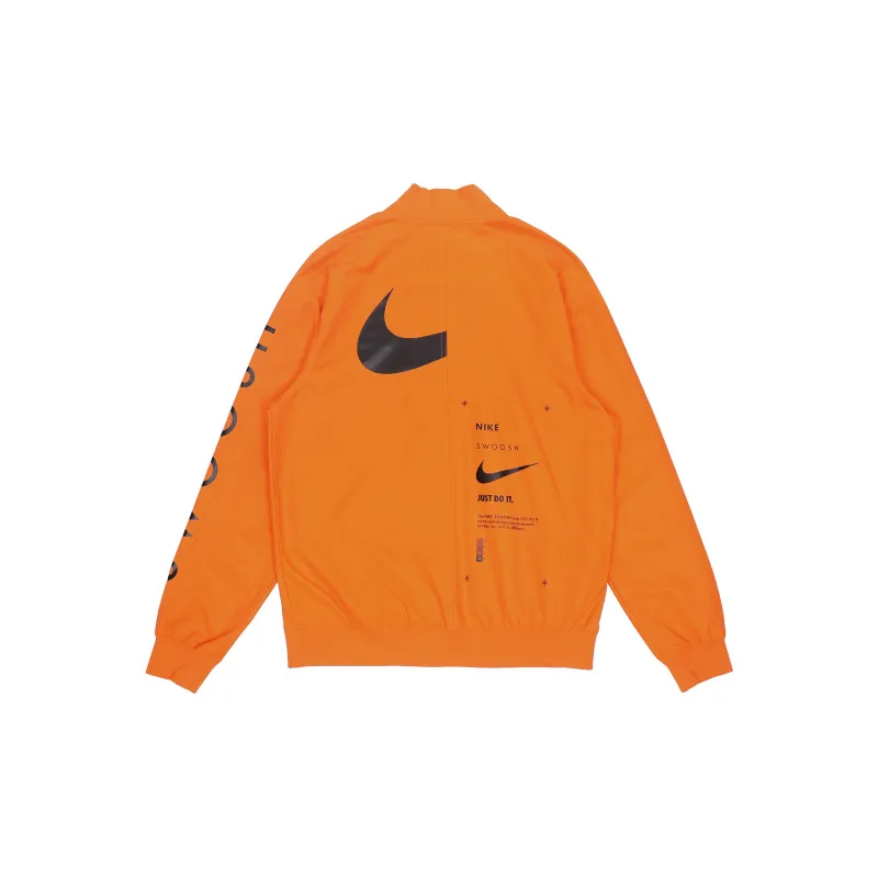 Nike Sportswear Swoosh Men's Logo Printing Sports Jacket Orange-1
