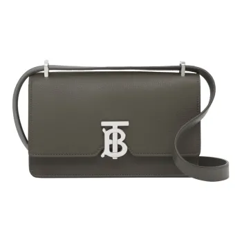 Burberry Robin Grain Texture Leather Shoulder Bag Crossbody Bag Regular Men's Army Green/khaki