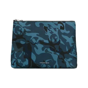 Alexander McQueen Fabric Clutch Men's Blue