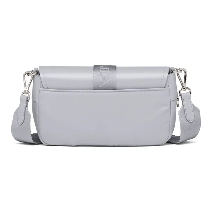 PRADA Nylon And Shiny Leather Shoulder Bag Women's Cornflower Blue-2