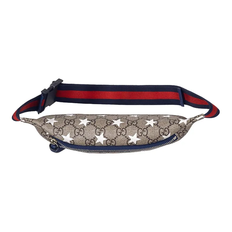 GUCCI Canvas With Leather Fanny Pack Sling Bags Kids' Bags Kids' Ebony/Dark Blue-4