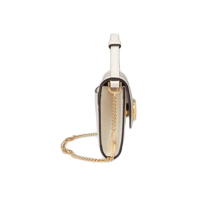 GUCCI Zumi Leather Handbag Shoulder Bag Crossbody Bag Mini Women's White-2