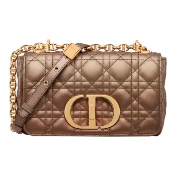 DIOR Lambskin Shoulder Bag Crossbody Bag Small Size Women's Metal Pink