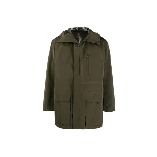 Y-3 Parka Coats Men Army Green