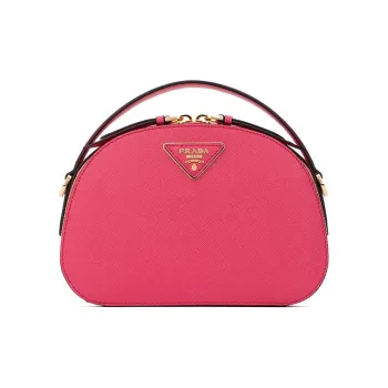 PRADA Saffiano Cow Leather Crossbody Bag Regular Women's Magenta Pink